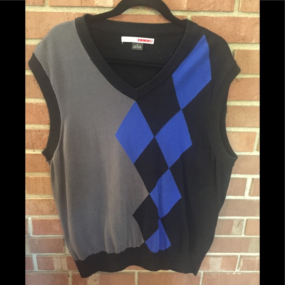 SOLD Grand Slam Argyle V Neck Sweater Vest